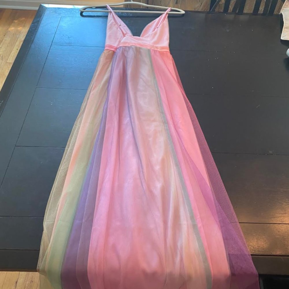 Pale pink rainbow dress